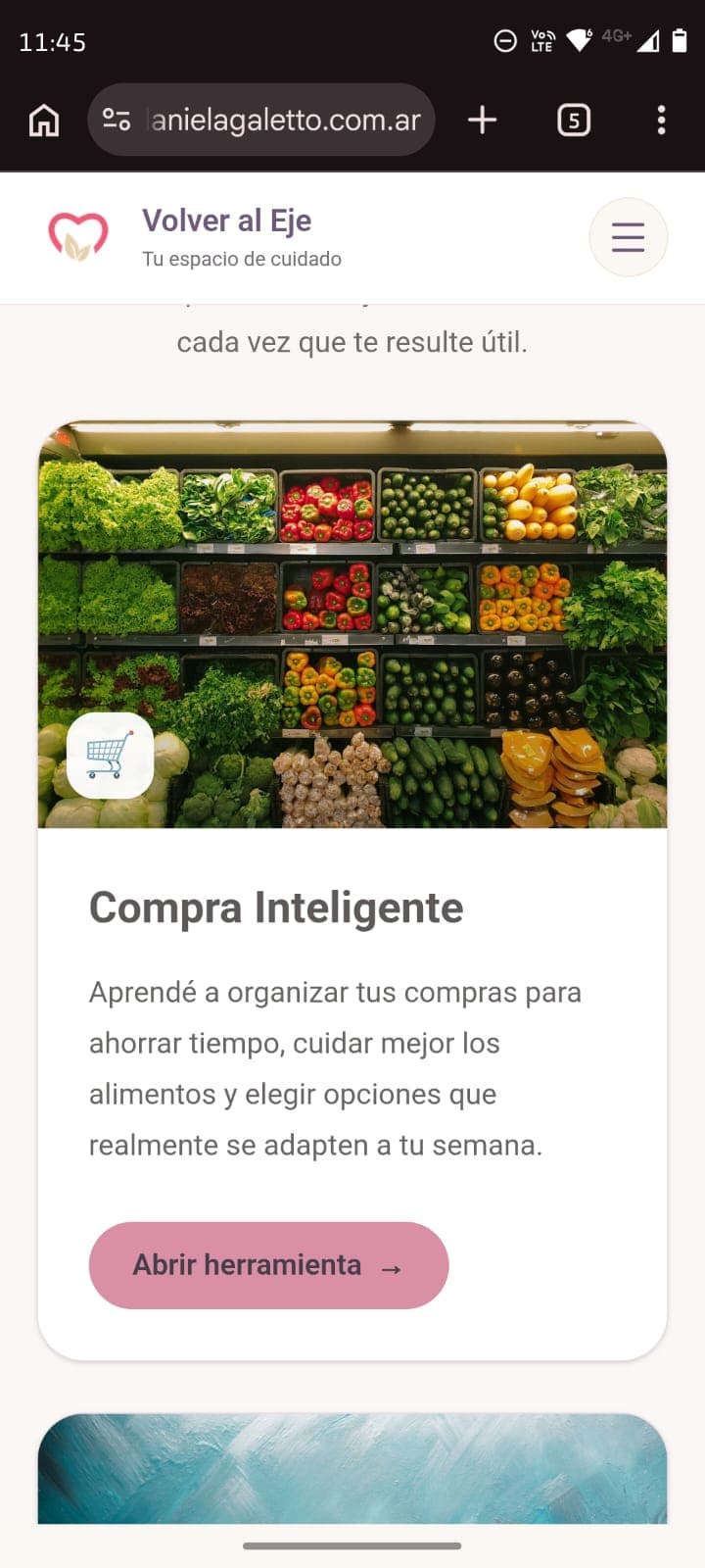 Herramienta Compra Inteligente dentro de Volver al Eje