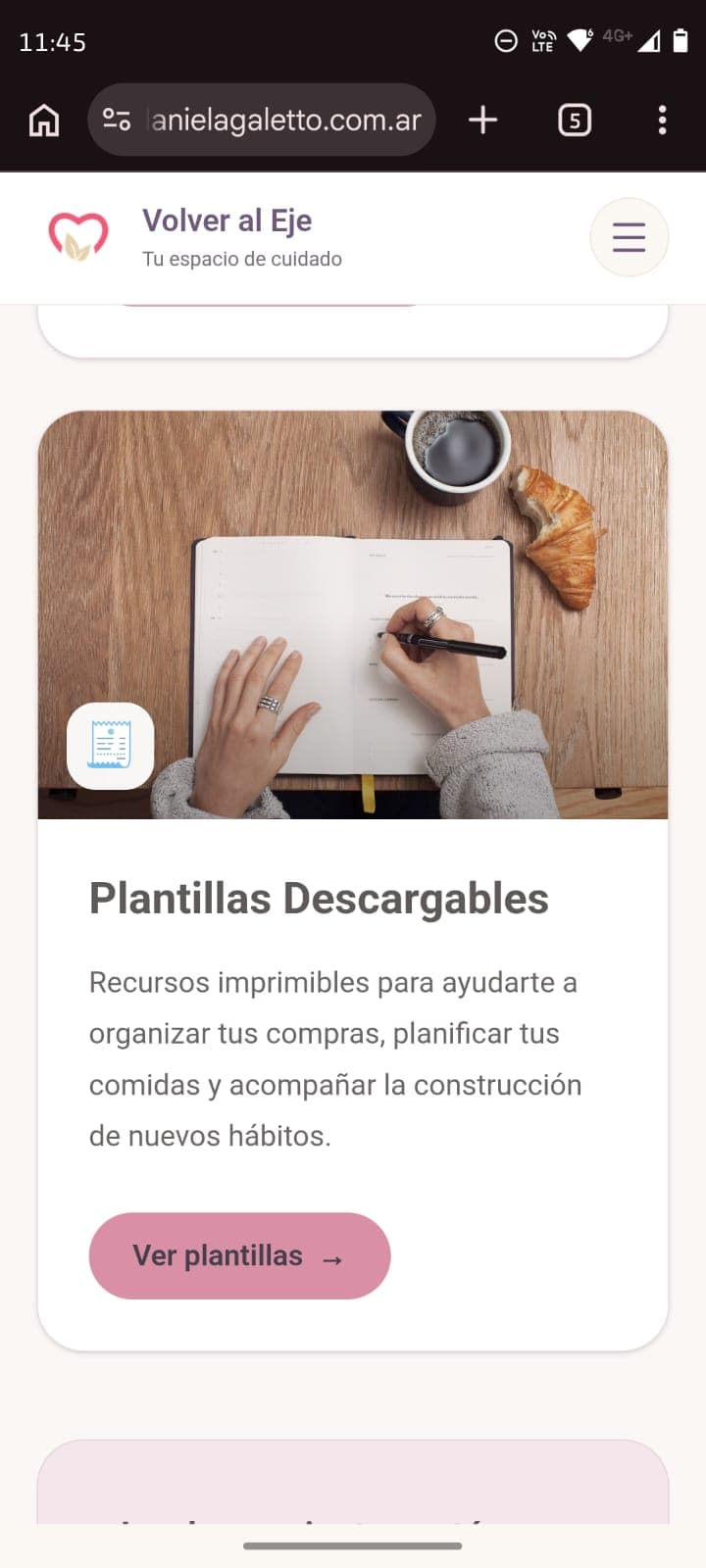 Plantillas descargables de la plataforma Volver al Eje